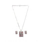 Pretty Women's Brass Silver Plated Pendant Set