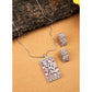 Pretty Women's Brass Silver Plated Pendant Set