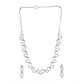 Stunning Women's Brass Silver Plated Necklace set