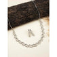 Stunning Women's Brass Silver Plated Necklace set
