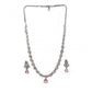 Beautiful Women's Brass Silver Plated Necklace set