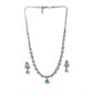 Beautiful Women's Brass Silver Plated Necklace set