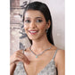 Beautiful Women's Brass Silver Plated Necklace set