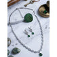 Beautiful Women's Brass Silver Plated Necklace set