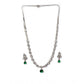 Beautiful Women's Brass Silver Plated Necklace set