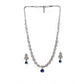 Beautiful Women's Brass Silver Plated Necklace set