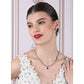 Beautiful Women's Brass Silver Plated Necklace set