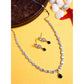 Beautiful Women's Brass Silver Plated Necklace set