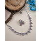 Beautiful Women's Brass Silver Plated Necklace set