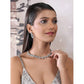 Beautiful Women's Brass Silver Plated Necklace set