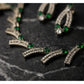 Beautiful Women's Brass Silver Plated Necklace set