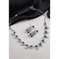 Beautiful Women's Brass Silver Plated Necklace set