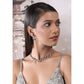 Beautiful Women's Brass Silver Plated Necklace set