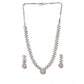 Beautiful Women's Brass Silver Plated Necklace set