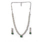 Beautiful Women's Brass Silver Plated Necklace set