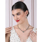 Beautiful Women's Brass Silver Plated Necklace set