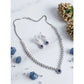 Beautiful Women's Brass Silver Plated Necklace set