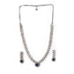 Beautiful Women's Brass Silver Plated Necklace set