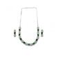 Beautiful Women's Brass Silver Plated Necklace set