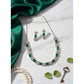 Beautiful Women's Brass Silver Plated Necklace set