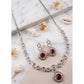 Pretty Women's Brass Silver Plated Necklace set