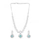 Pretty Women's Brass Silver Plated Necklace set