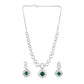 Pretty Women's Brass Silver Plated Necklace set