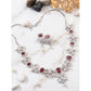 Adorable Women's Brass Silver Plated Necklace set