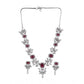 Adorable Women's Brass Silver Plated Necklace set