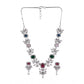 Adorable Women's Brass Silver Plated Necklace set