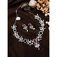 Adorable Women's Brass Silver Plated Necklace set