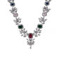 Adorable Women's Brass Silver Plated Necklace set