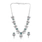 Adorable Women's Brass Silver Plated Necklace set