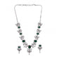 Adorable Women's Brass Silver Plated Necklace set