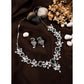 Adorable Women's Brass Silver Plated Necklace set