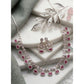 Stylish Women's Brass Silver Plated Necklace set