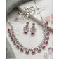 Stylish Women's Brass Silver Plated Necklace set