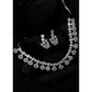 Stylish Women's Brass Silver Plated Necklace set