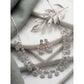 Stylish Women's Brass Silver Plated Necklace set