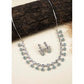 Stylish Women's Brass Silver Plated Necklace set