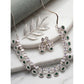 Stylish Women's Brass Silver Plated Necklace set