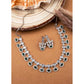 Stylish Women's Brass Silver Plated Necklace set