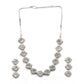 Stylish Women's Brass Silver Plated Necklace set