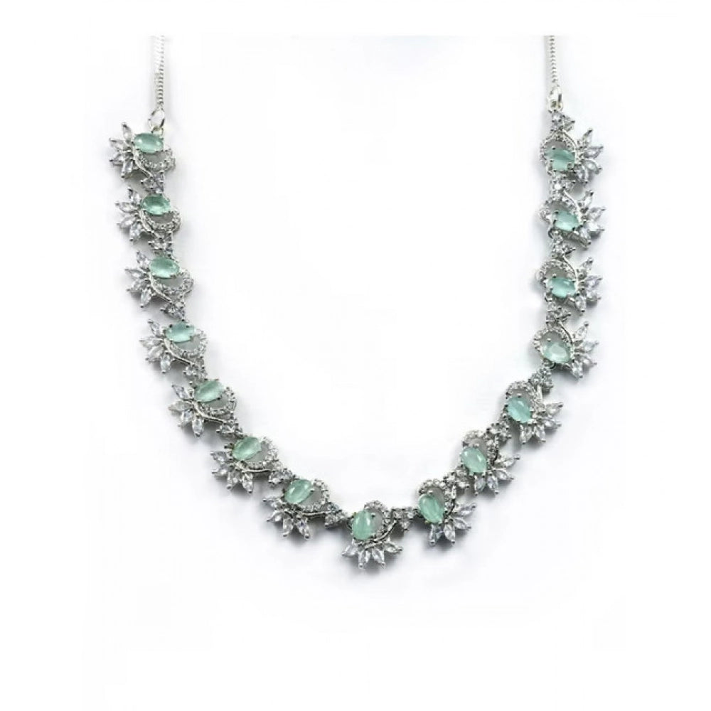 Sensational Women's Brass Silver Plated Necklace set