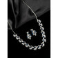Sensational Women's Brass Silver Plated Necklace set