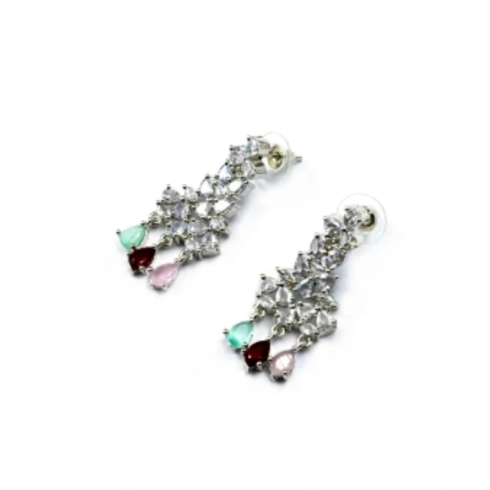 Sensational Women's Brass Silver Plated Necklace set