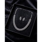 Sensational Women's Brass Silver Plated Necklace set