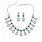 Sensational Women's Brass Silver Plated Necklace set