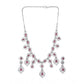 Sensational Women's Brass Silver Plated Necklace set