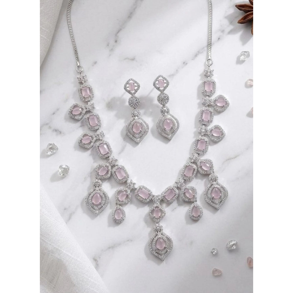 Sensational Women's Brass Silver Plated Necklace set